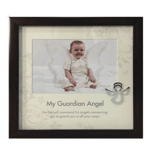 WOOD FRAME WITH METALLIC ICON - MY GUARDIAN ANGEL