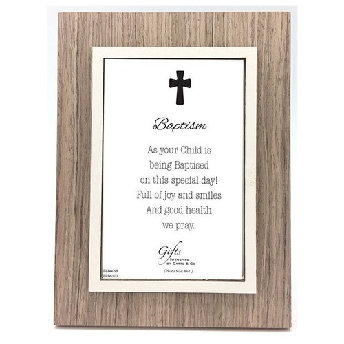 BAPTISM WOODGRAIN FRAME