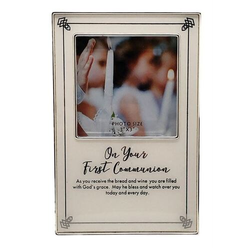 COMMUNION PHOTO FRAME ANTIQUE FINISH