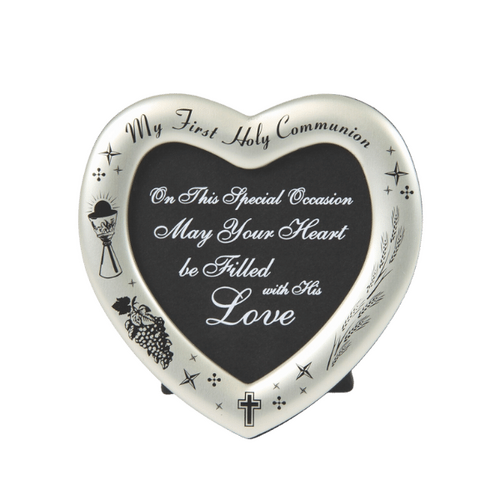 COMMUNION HEART SHAPED FRAME