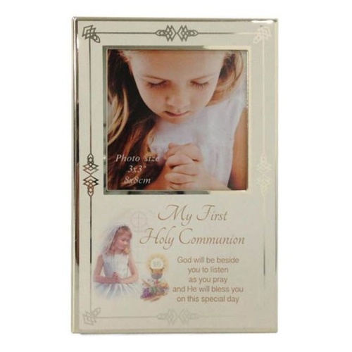 COMMUNION PHOTO FRAME ANTIQUE FINISH - GIRL 