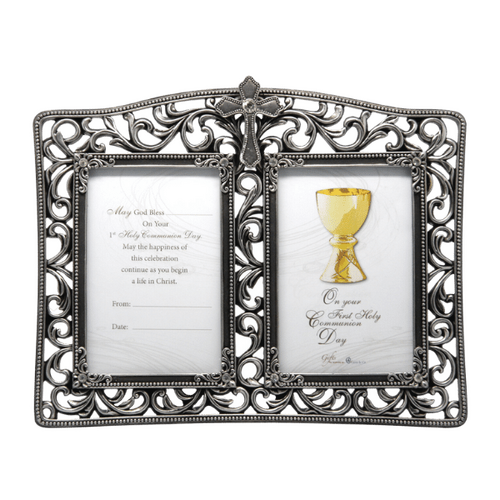 DOUBLE FILIGREE COMMUNION FRAME - METAL FINISH