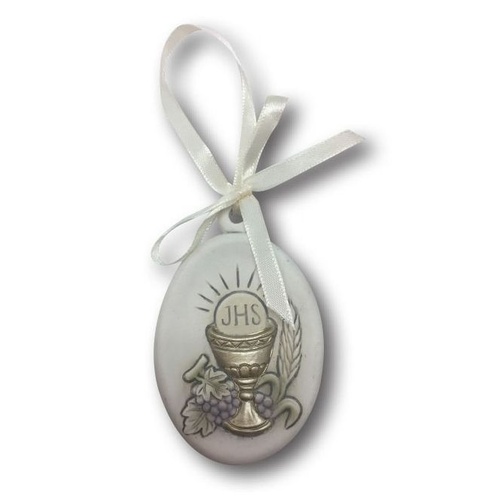 COMMUNION HANGING PLAQUE OVAL CHALICE