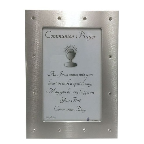 COMMUNION PHOTO FRAME SILVER DIAMANTE