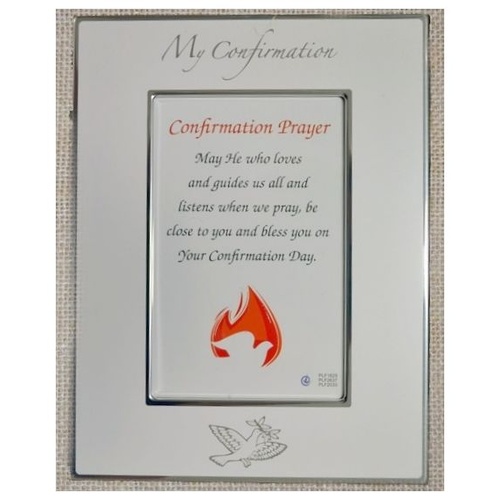 CONFIRMATION PHOTO FRAME WITH DOVE