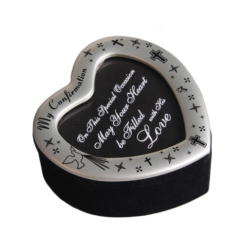 CONFIRMATION HEART SHAPED BOX