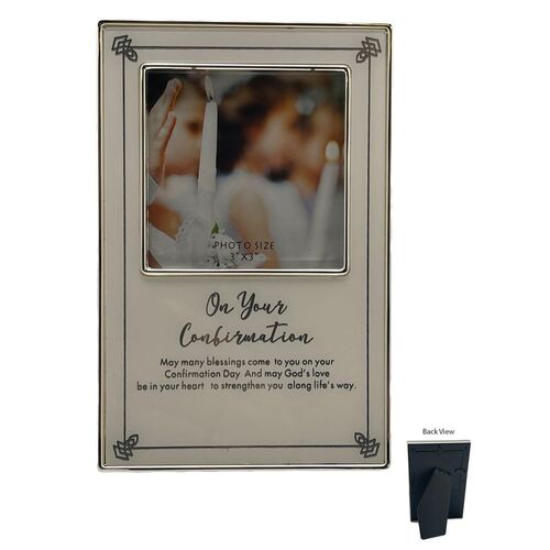 CONFIRMATION ANITQUE WHITE MINI FRAME