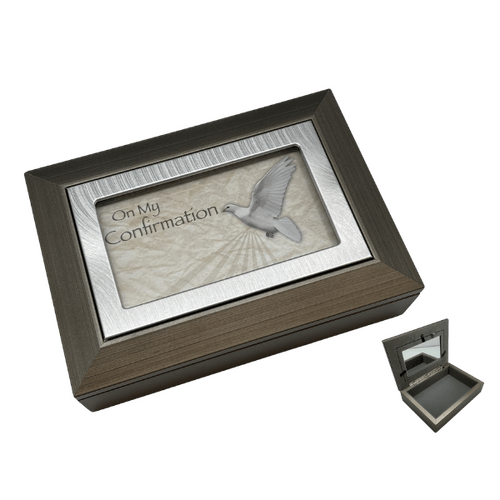CONFIRMATION KEEPSAKE BOX BROWN