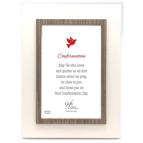 CONFIRMATION FRAME WOODEN WHITE