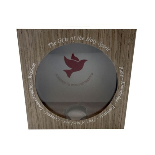 CONFIRMATION MONEY BOX WOOD GRAIN