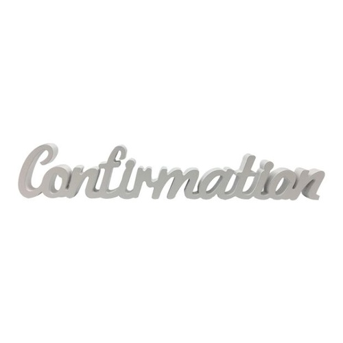 CONFIRMATION WOODEN WORD