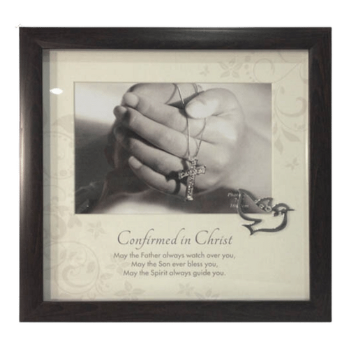 WOOD FRAME WITH METALLIC ICON CONFIRMATION