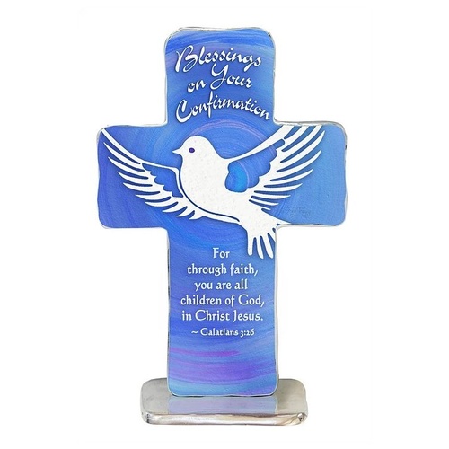 ALLELUIA COLLECTION CONFIRMATION METAL STANDING CROSS