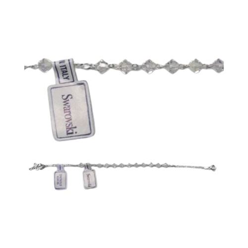 ROSARY BRACELET - STERLING SILVER WITH SWAROVSKI CRYSTAL