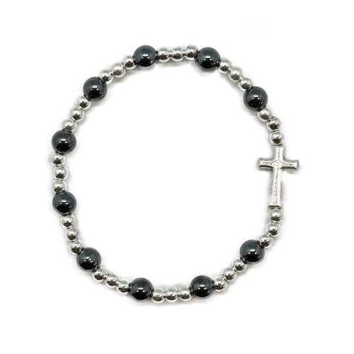 PRECIOUS STONE BRACELET - HEMATITE