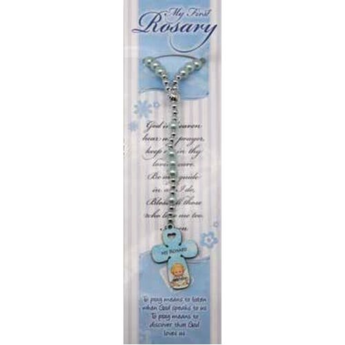 MY FIRST PEARL ROSARY - BLUE