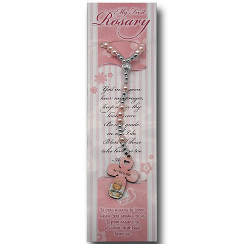 MY FIRST PEARL ROSARY - PINK