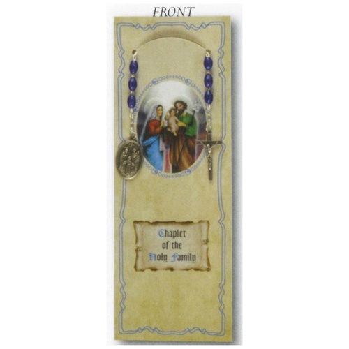 CHAPLET OF THE HOLY FAMILY WITH BLUE BEADS