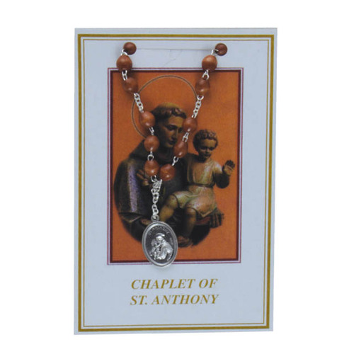 CHAPLET OF ST ANTHONY WITH WOOD BEADS