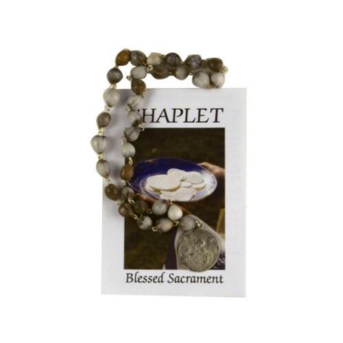 CHAPLET OF BLESSED SACRAMENT WITH GREY BEADS