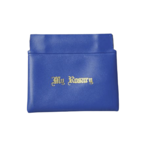 PUSH POCKET ROSARY PURSE BLUE