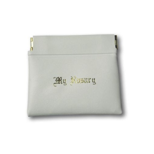 PUSH POCKET ROSARY PURSE WHITE