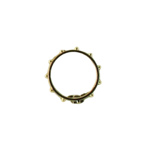 ROSARY RING WITH CROSS SMALL GOLD
