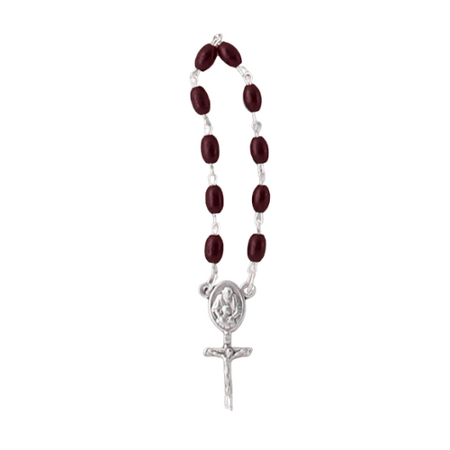 ROSARY RING WITH WOOD BEADS