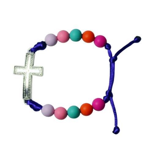 RADIANT ROSARY BRACELET SILICONE BEAD NYLON CORD