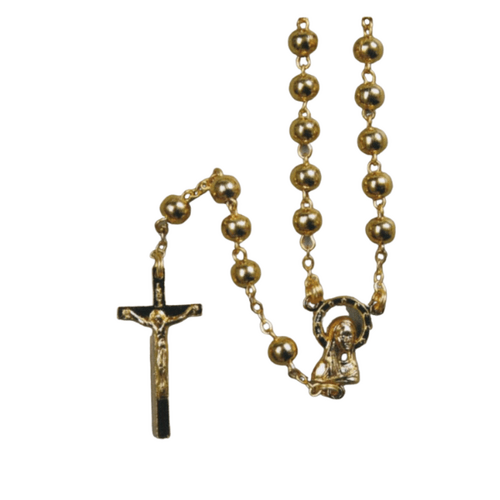 ROSARY WITH 5MM GOLD PLATED BEADS