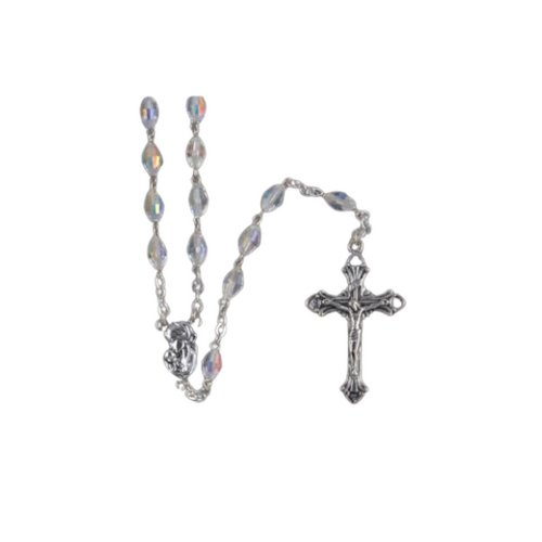ROSARY CRYSTAL STERLING SILVER 5MM