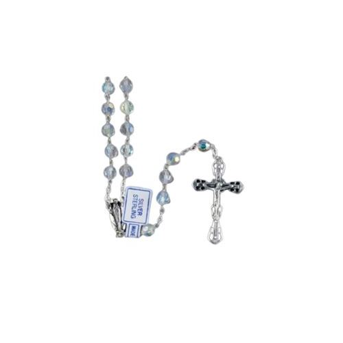 ROSARY CRYSTAL STERLING SILVER         
