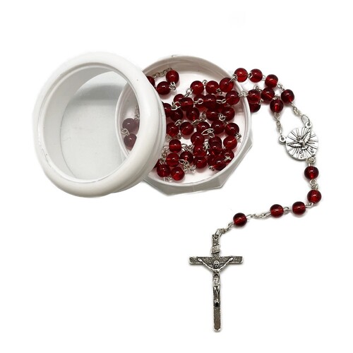 GLASS BOXED ROSARY CONFIRMATION
