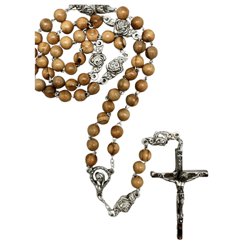 ROSARY OLIVE WOOD BOXED