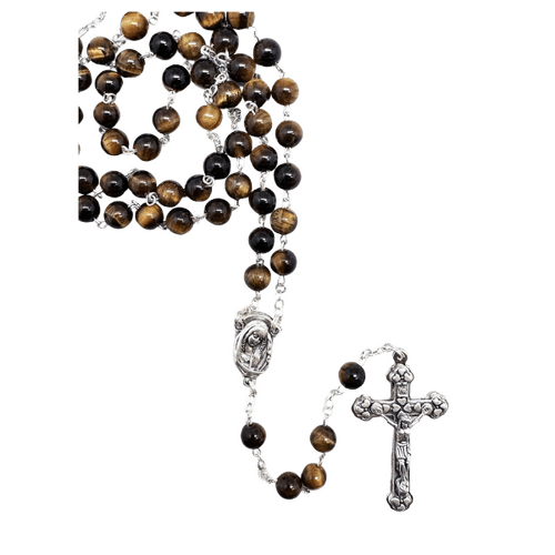 ROSARY GENUINE TIGER EYE                 