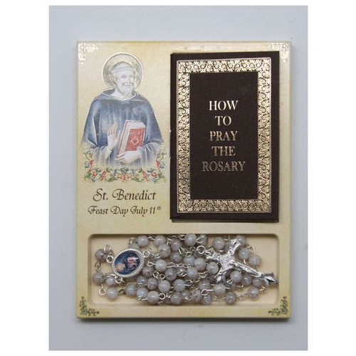 ROSARY AND BOOKLET SET ST BENEDICT