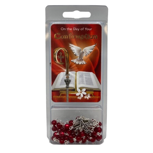 CONFIRMATION ROSARY & PRAYER CARD SET