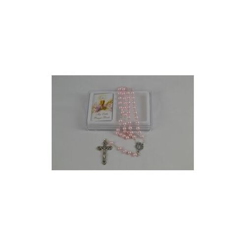 ROSARY GIFT SET PEARL PINK