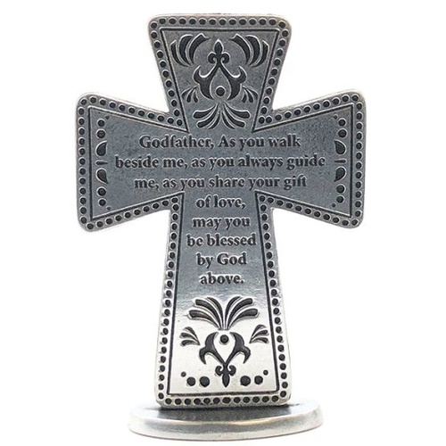 STANDING CROSS METAL GODFATHER