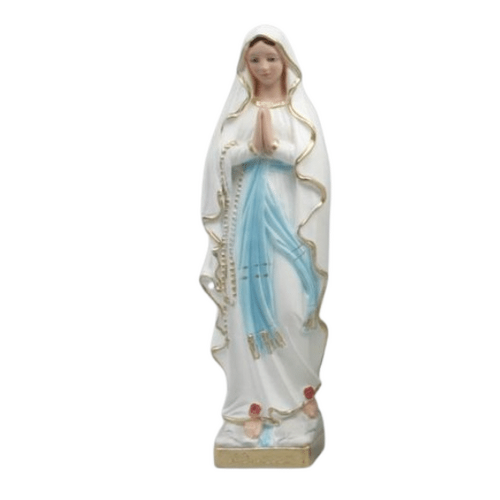 STATUE PLASTER OUR LADY OF LOURDES 30CM