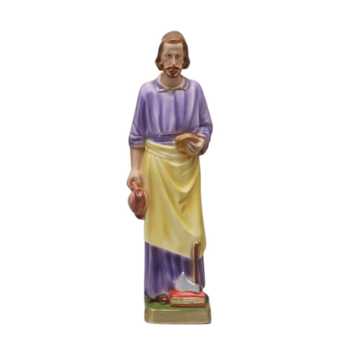 STATUE PLASTER ST JOSEPH THE WORKER 30CM