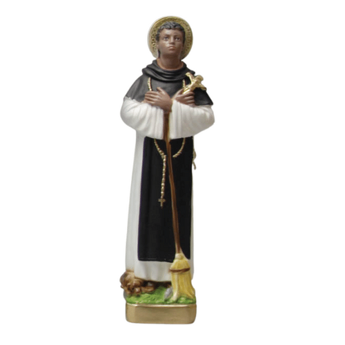 STATUE PLASTER ST MARTIN DE PORRES 30CM                   