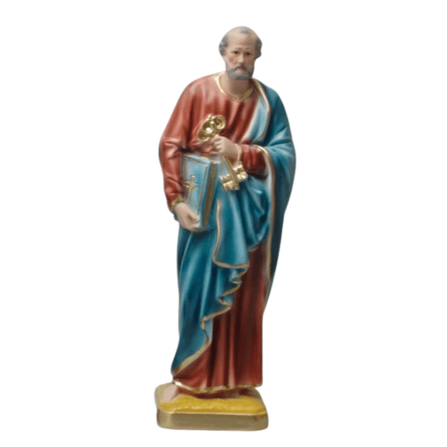 STATUE PLASTER ST PETER 30CM