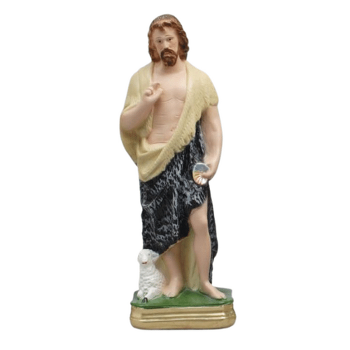 STATUE PLASTER ST JOHN THE BAPTIST 30CM