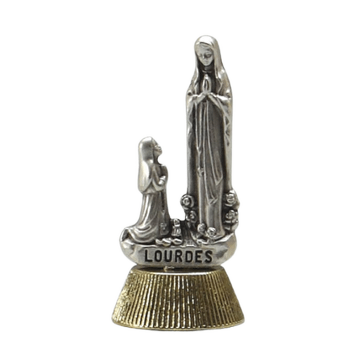 MINI METAL STATUE OUR LADY LOURDES
