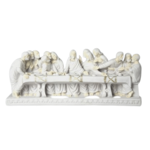 LAST SUPPER PLASTER STATUE WHITE - 35CM