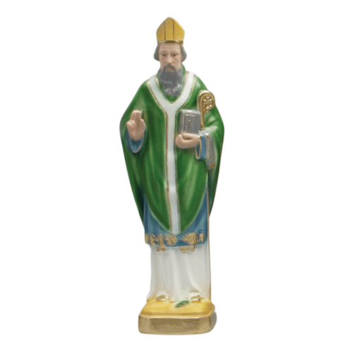 STATUE PLASTER ST PATRICK 40CM