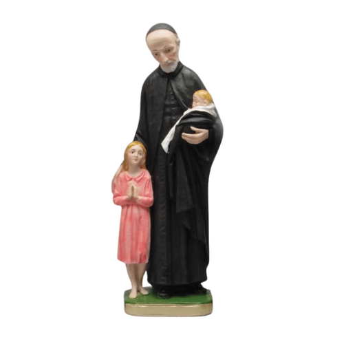 STATUE PLASTER ST VINCENT DE PAUL 40CM          