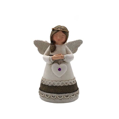 LITTLE BLESSING ANGEL BIRTH STONE - AMETHYST
