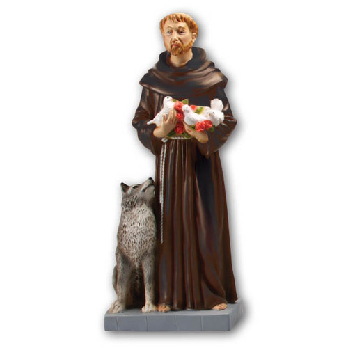 STATUE IN/OUT ST FRANCIS 30CM